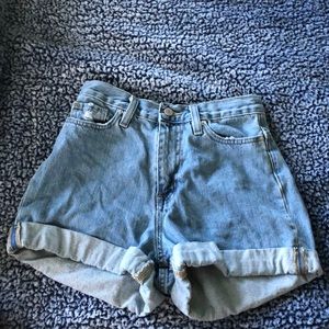 denim shorts